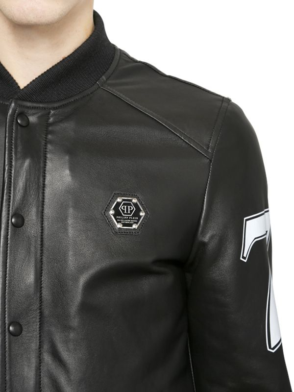 Lyst - Philipp Plein Bad Boy Leather Bomber Jacket in Black for Men