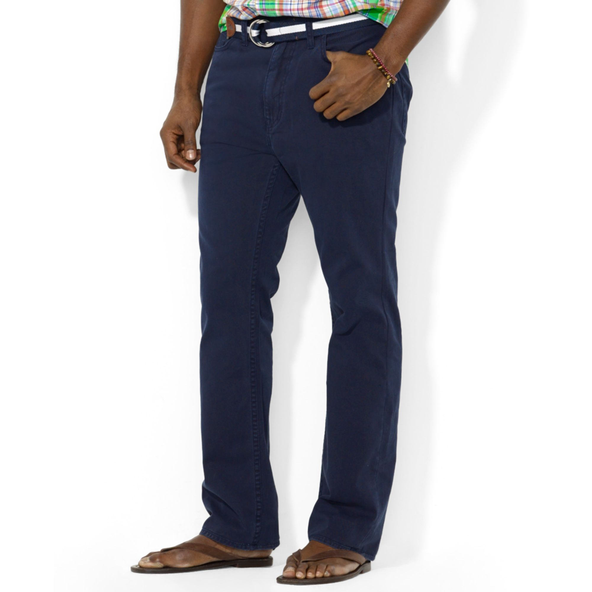 Ralph lauren Polo Big and Tall 5pocket Chinos in Blue for Men | Lyst