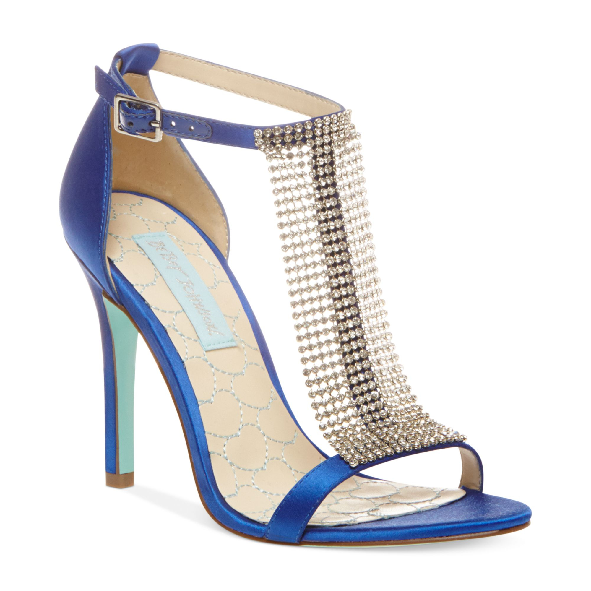 Betsey Johnson Blue By Mesh Evening Sandals in Blue (Royal Blue) | Lyst