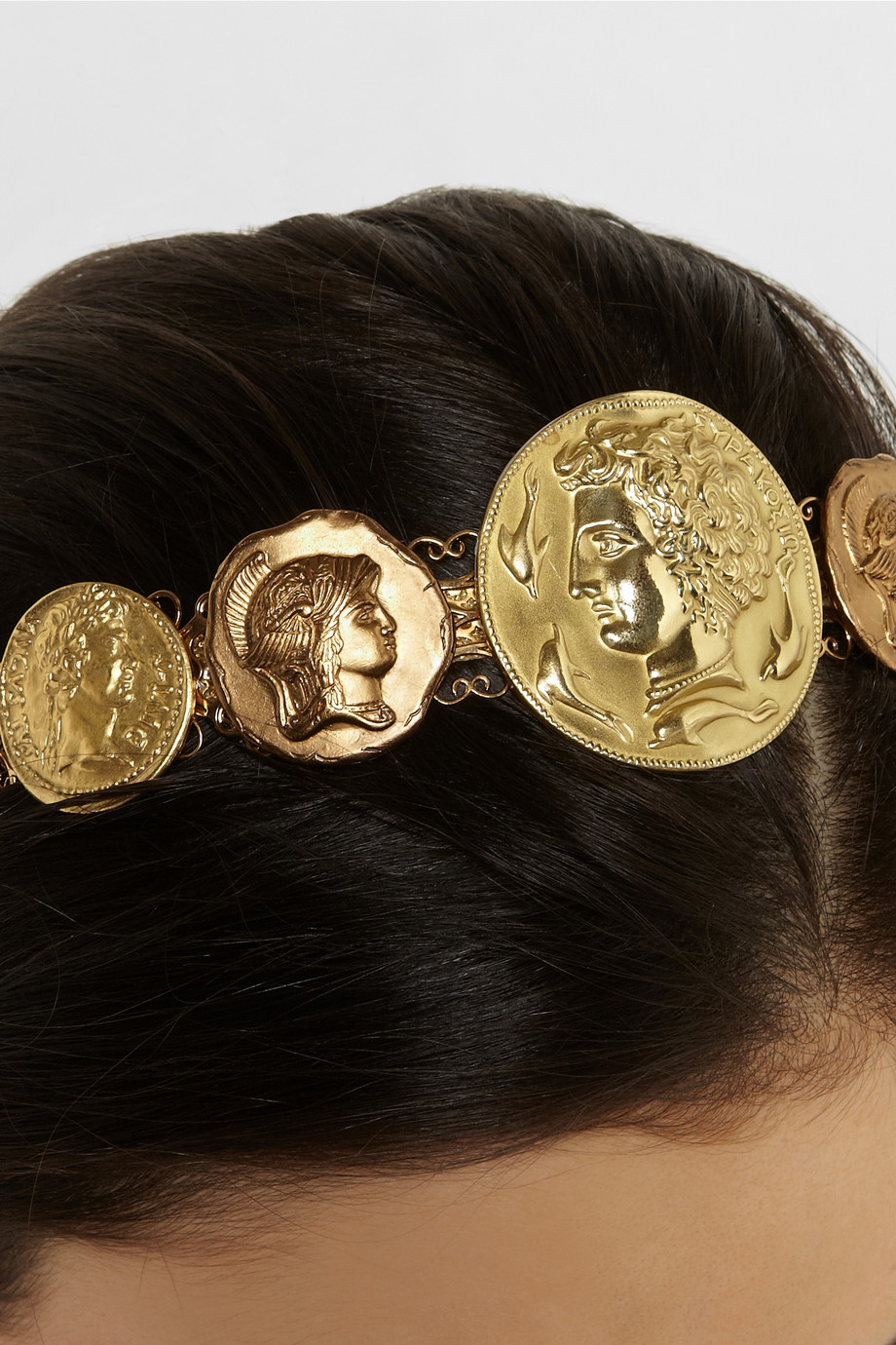 Dolce & gabbana Goldtone Coin Headband in Metallic | Lyst