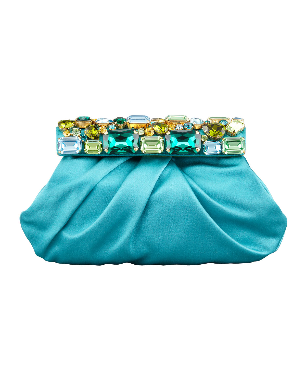 parda bag - Prada Raso Jeweled Satin Clutch Bag in Blue (pavone) | Lyst
