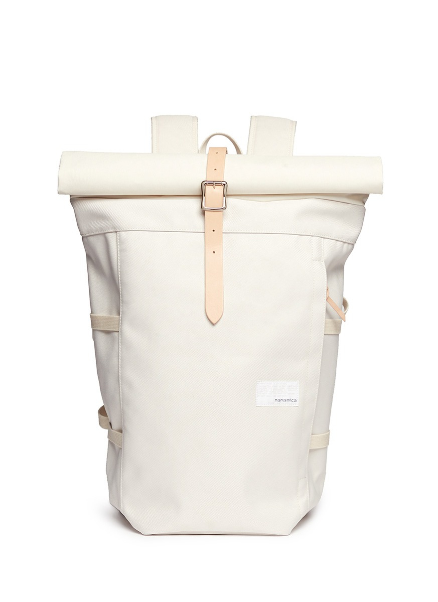 canvas backpack white