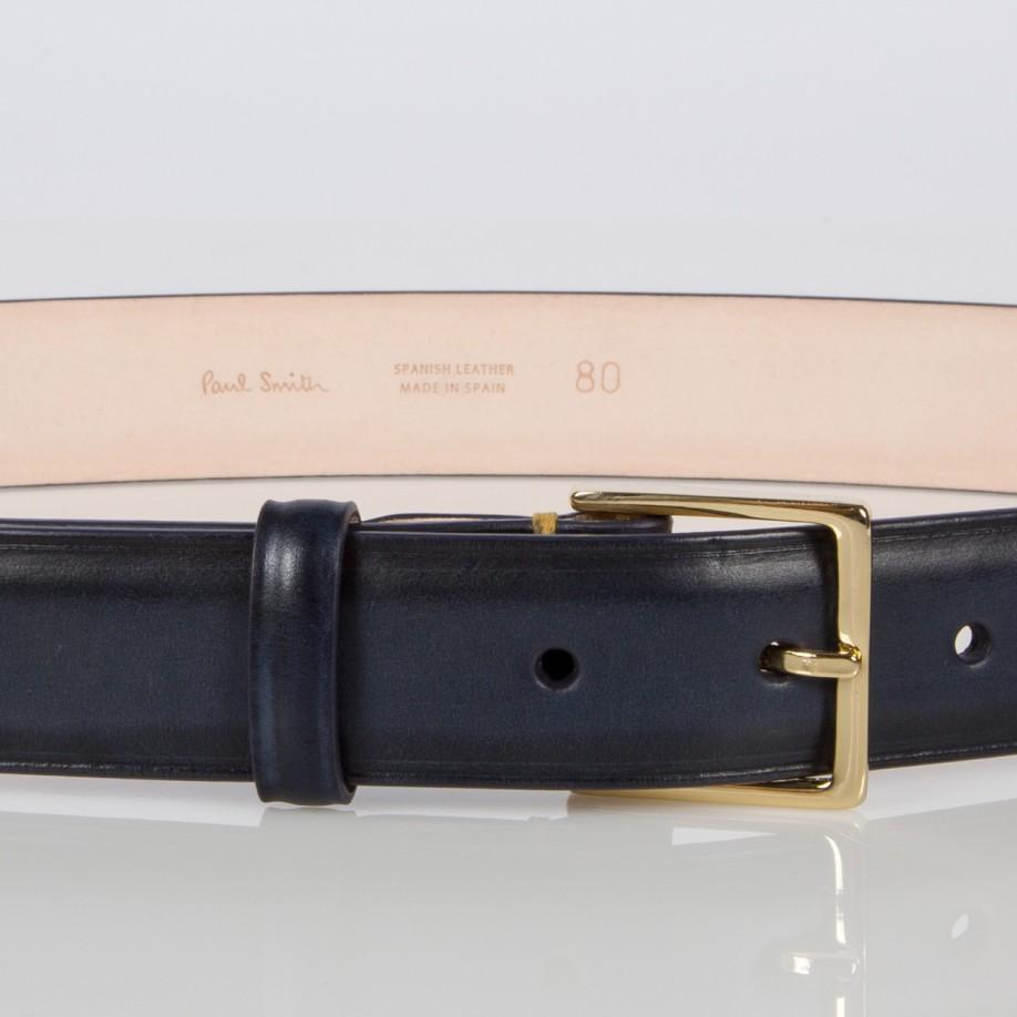 Paul Smith Women's Handburnished Navy Calf Leather Belt in Blue Lyst