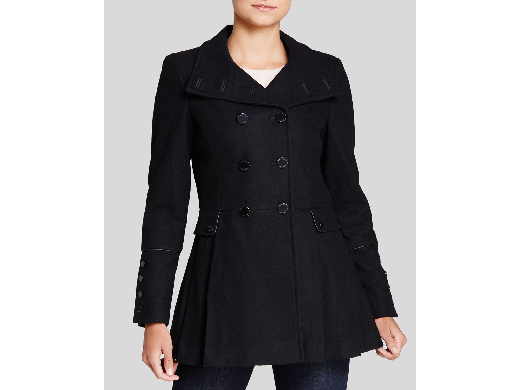 Military Style Pea Coat Womens Han Coats