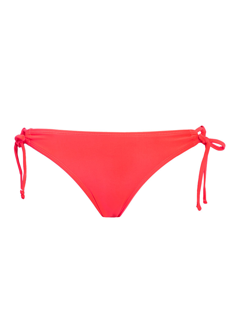 Forever 21 Favorite Keyhole Bikini Bottom in Red (FIERY RED) | Lyst
