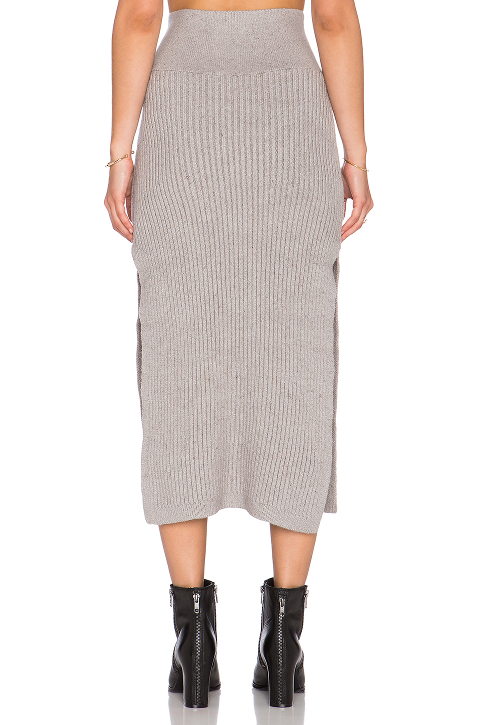 Free people Felix Rib Maxi Skirt in Gray | Lyst