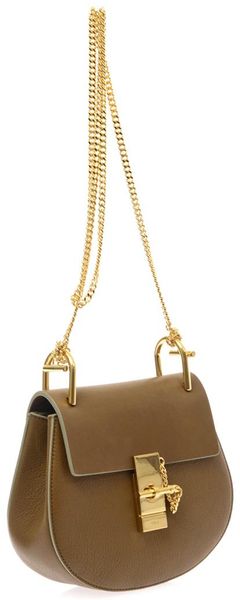 Chloé Drew Leather Shoulder Bag in Brown | Lyst