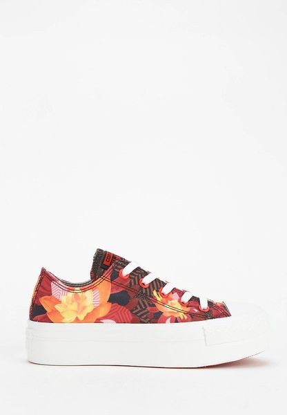 Converse Chuck Taylor All Star Floral Womens Lowtop Platform Sneaker in ...