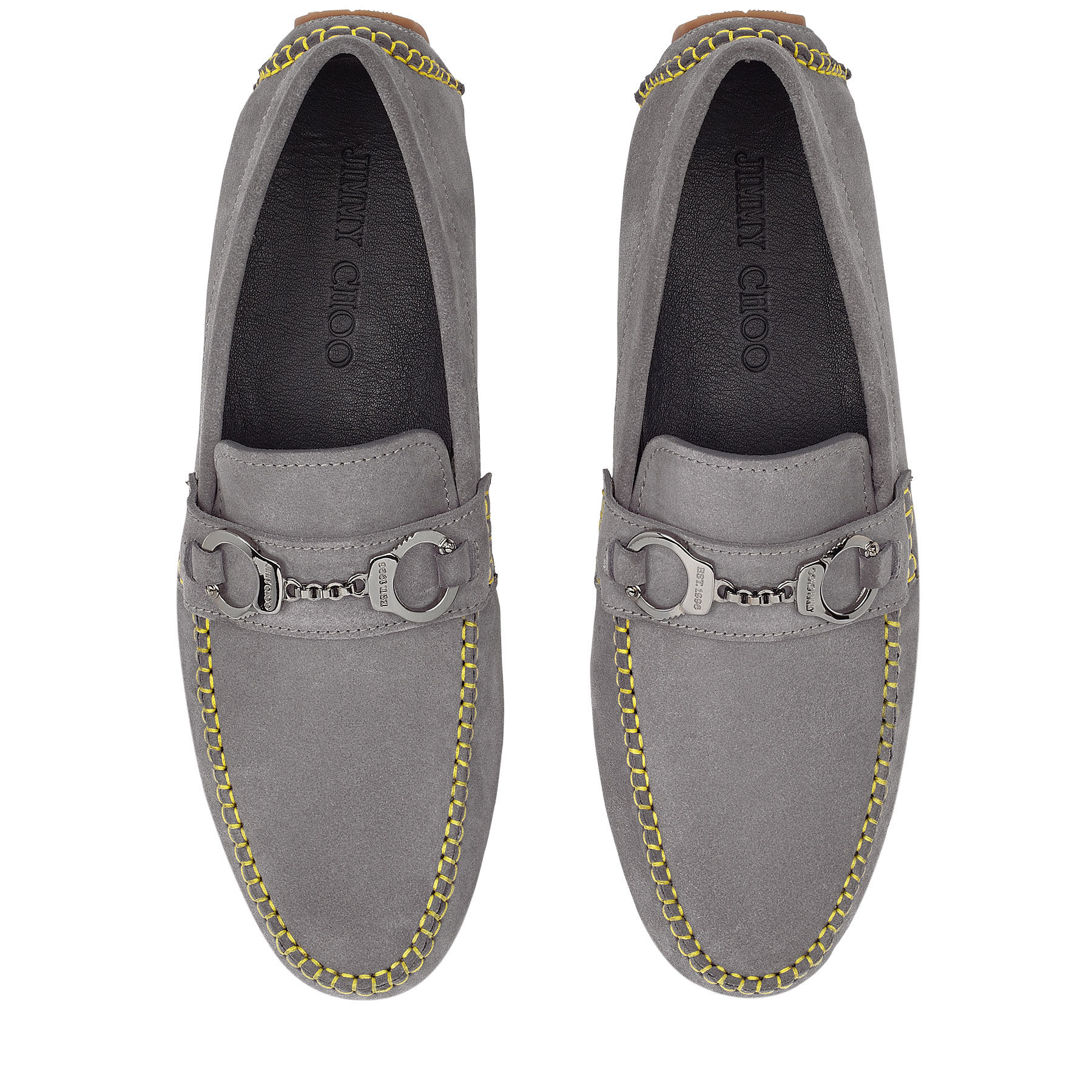 Lyst Jimmy Choo Brogan Cloud Grey Dry Suede Driving