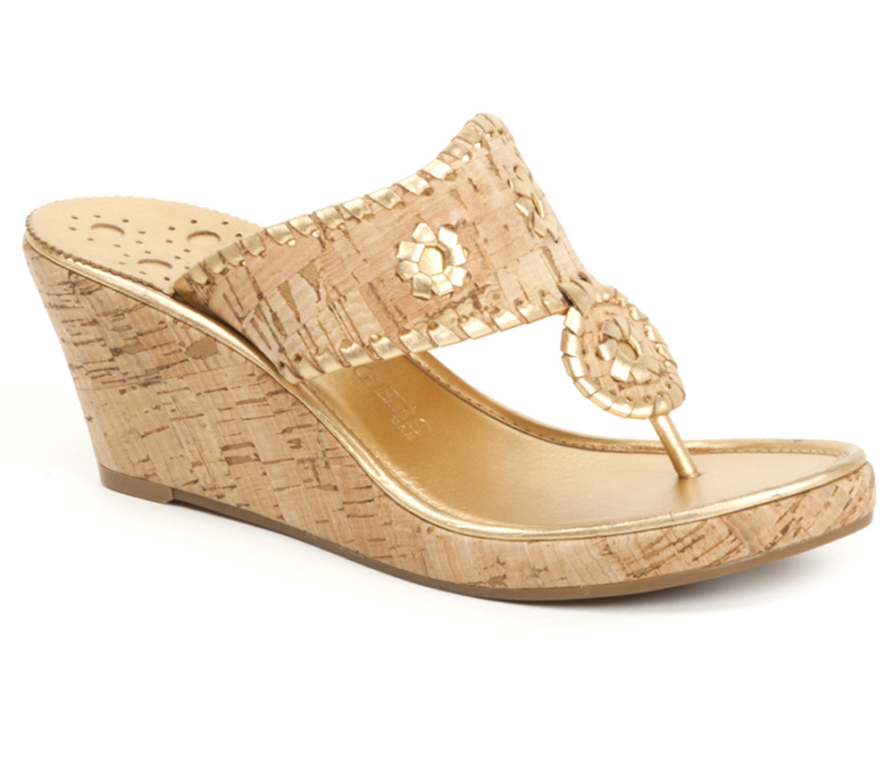 Jack rogers Marbella Mid Wedge in Natural | Lyst