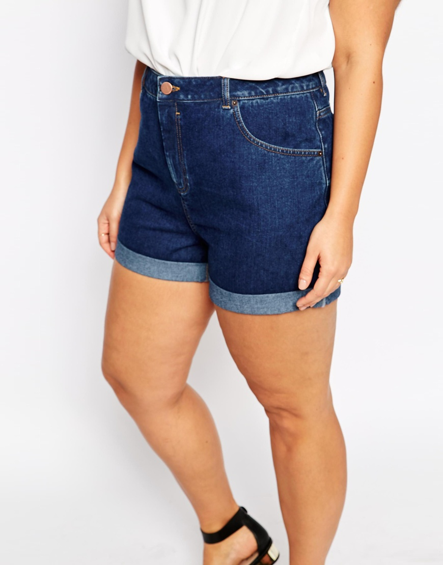 high waisted mom shorts denim