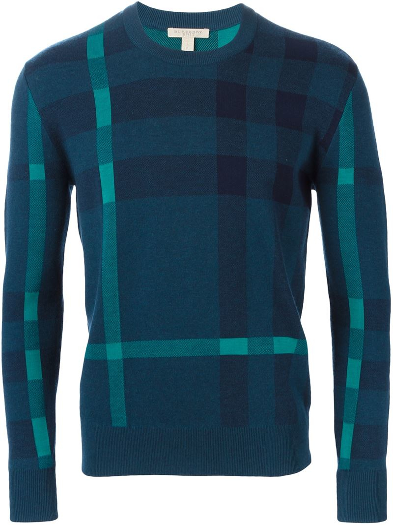 Burberry brit 'redbury' Sweater in Blue for Men | Lyst