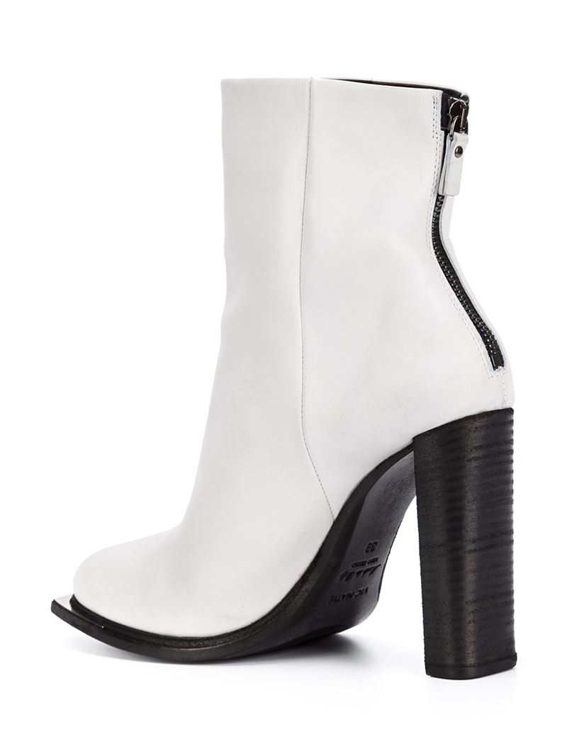 cheap white heel boots