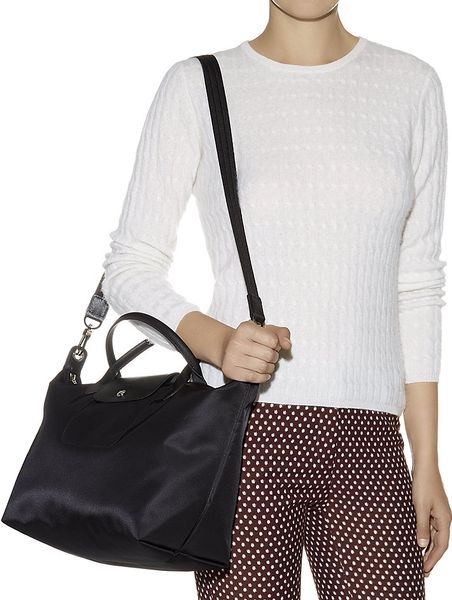 Longchamp Le Pliage Nã©O Medium Handbag in Black | Lyst