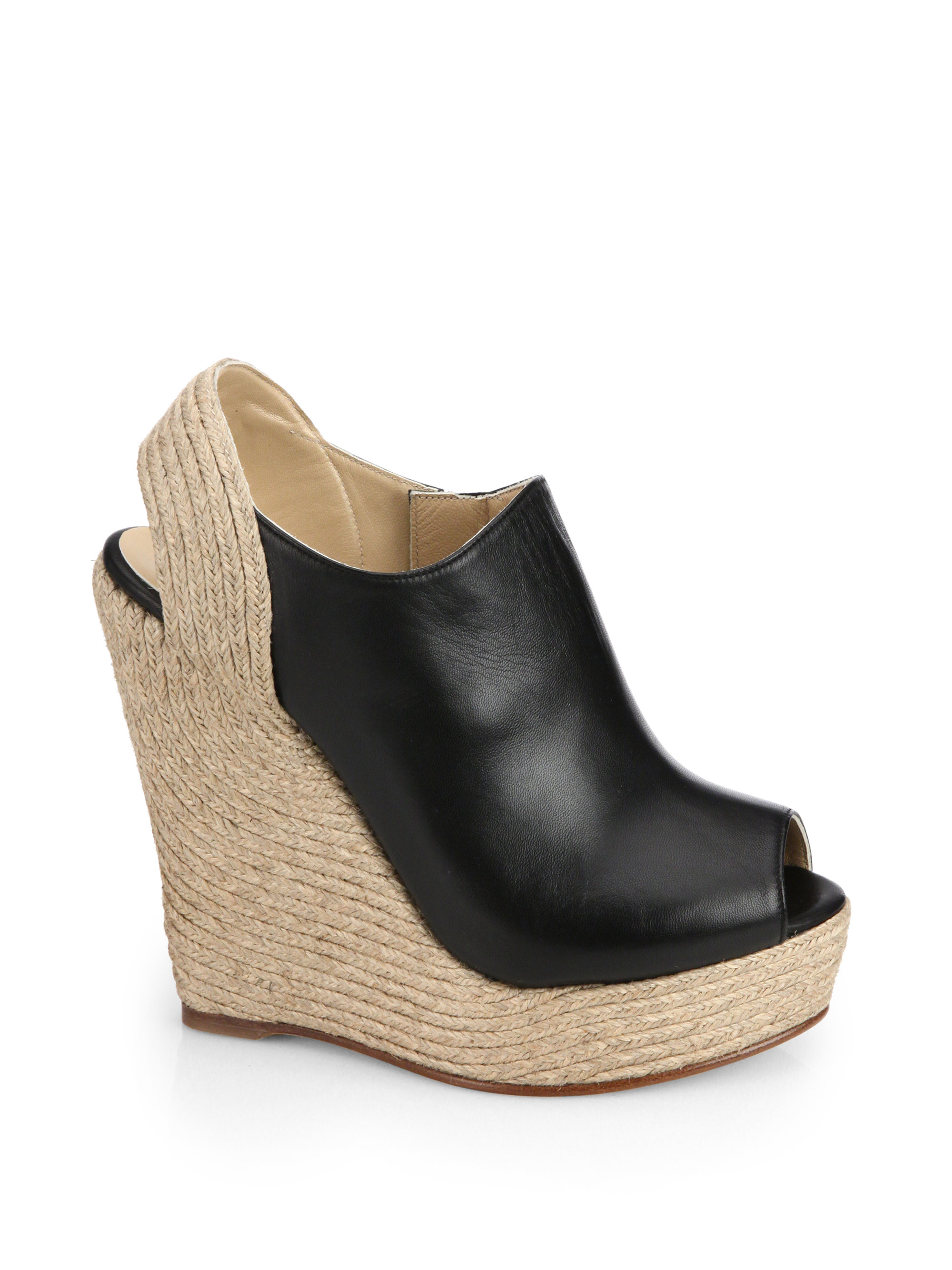 espadrille wedges leather