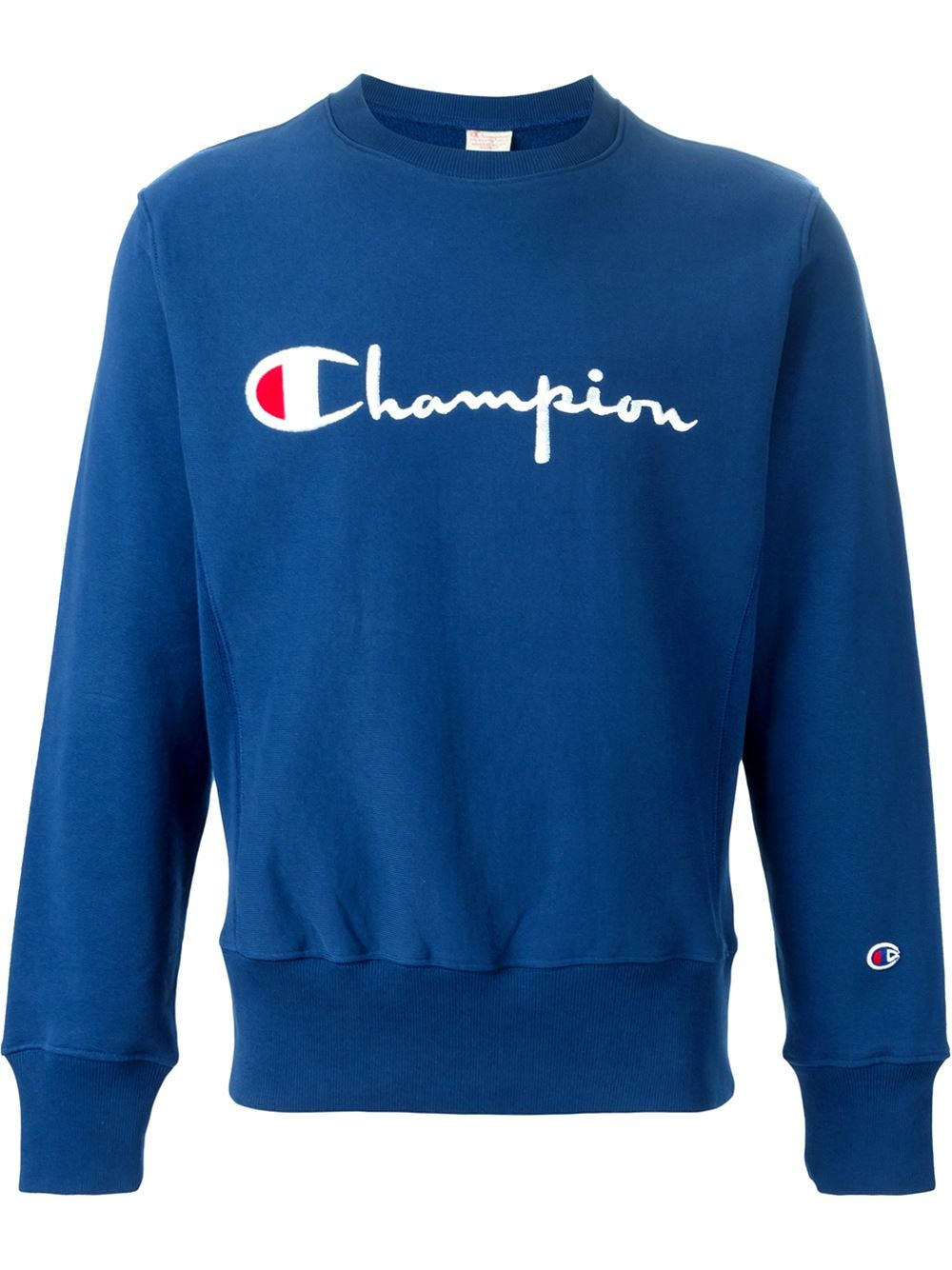 Champion Logo Embroidered Sweatshirt in Blue for Men | Lyst