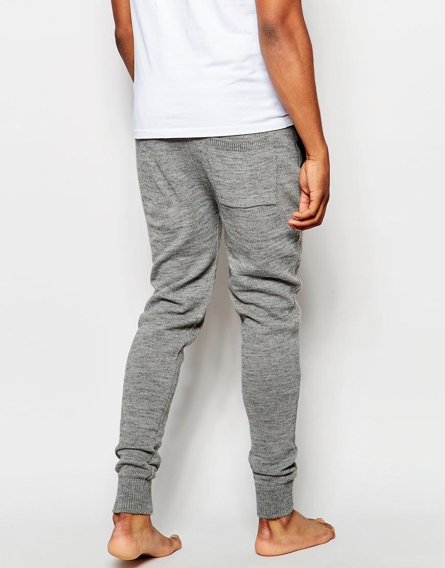 Lyst - Asos Loungewear Skinny Joggers In Knitted Fabric in Gray for Men