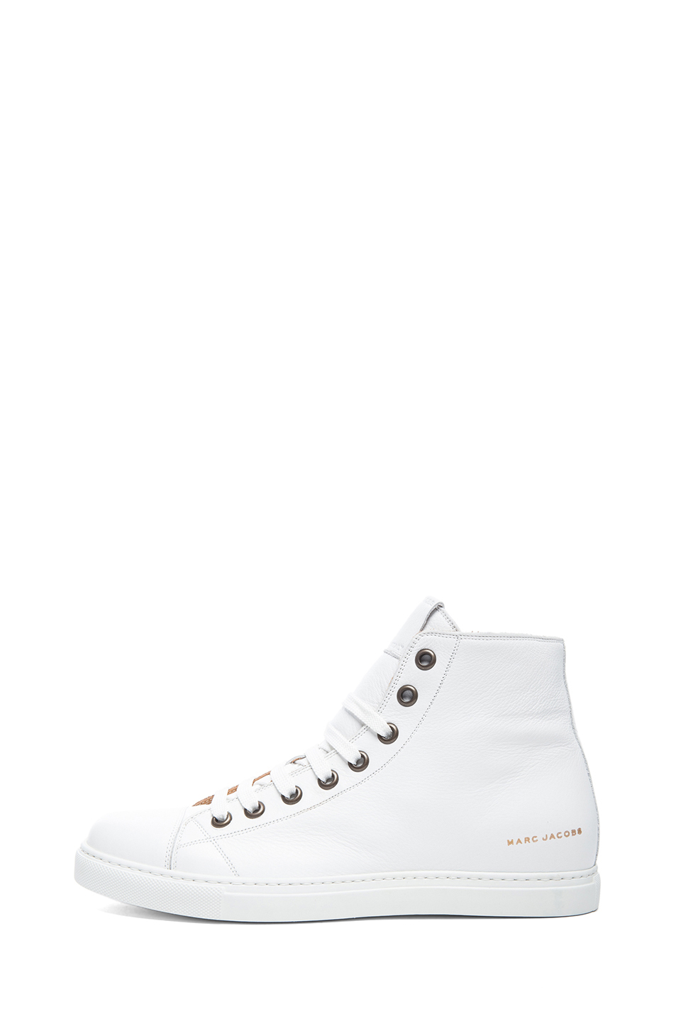 Lyst - Marc jacobs Mens High Top Leather Sneakers in White