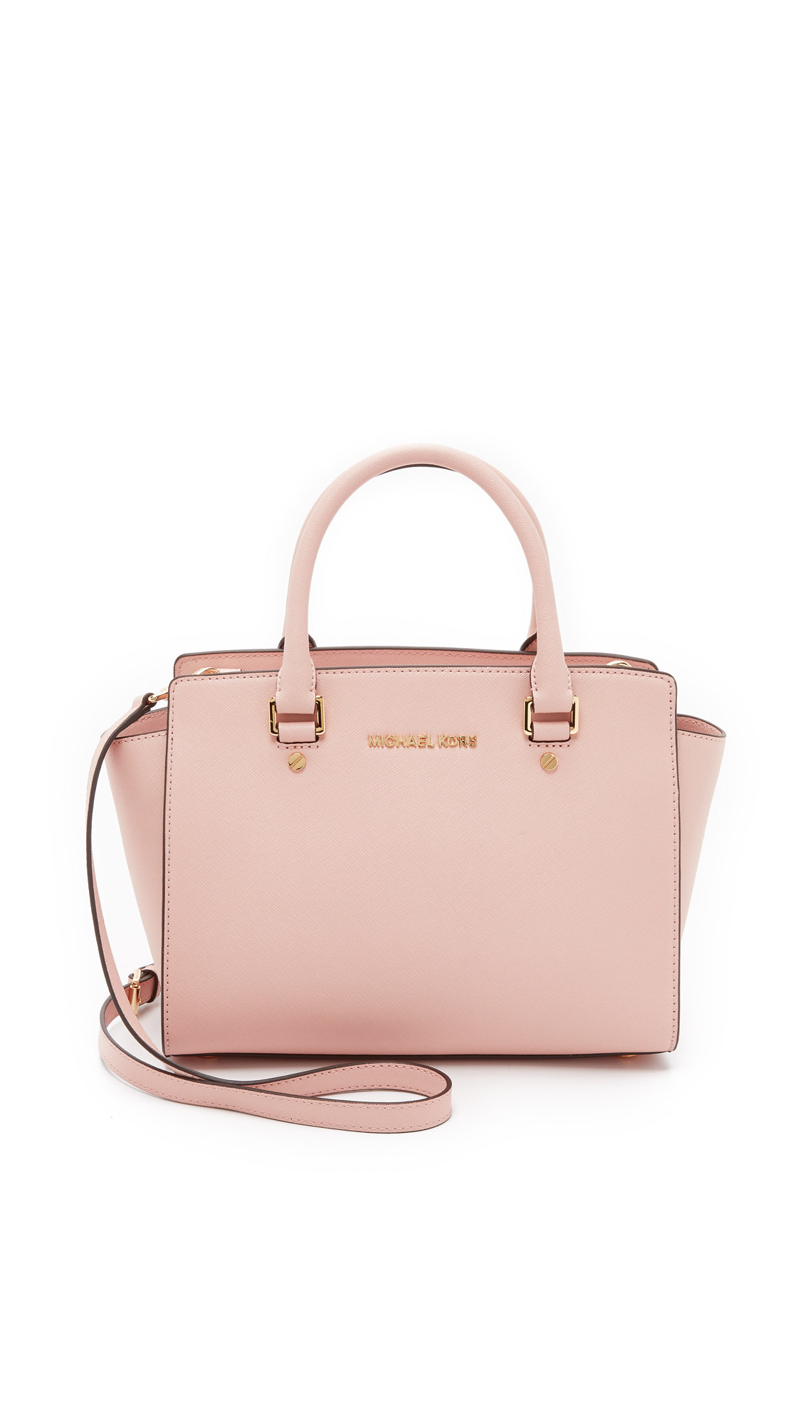 Lyst Michael Kors Selma Medium Satchel Ballet In Pink Gallery