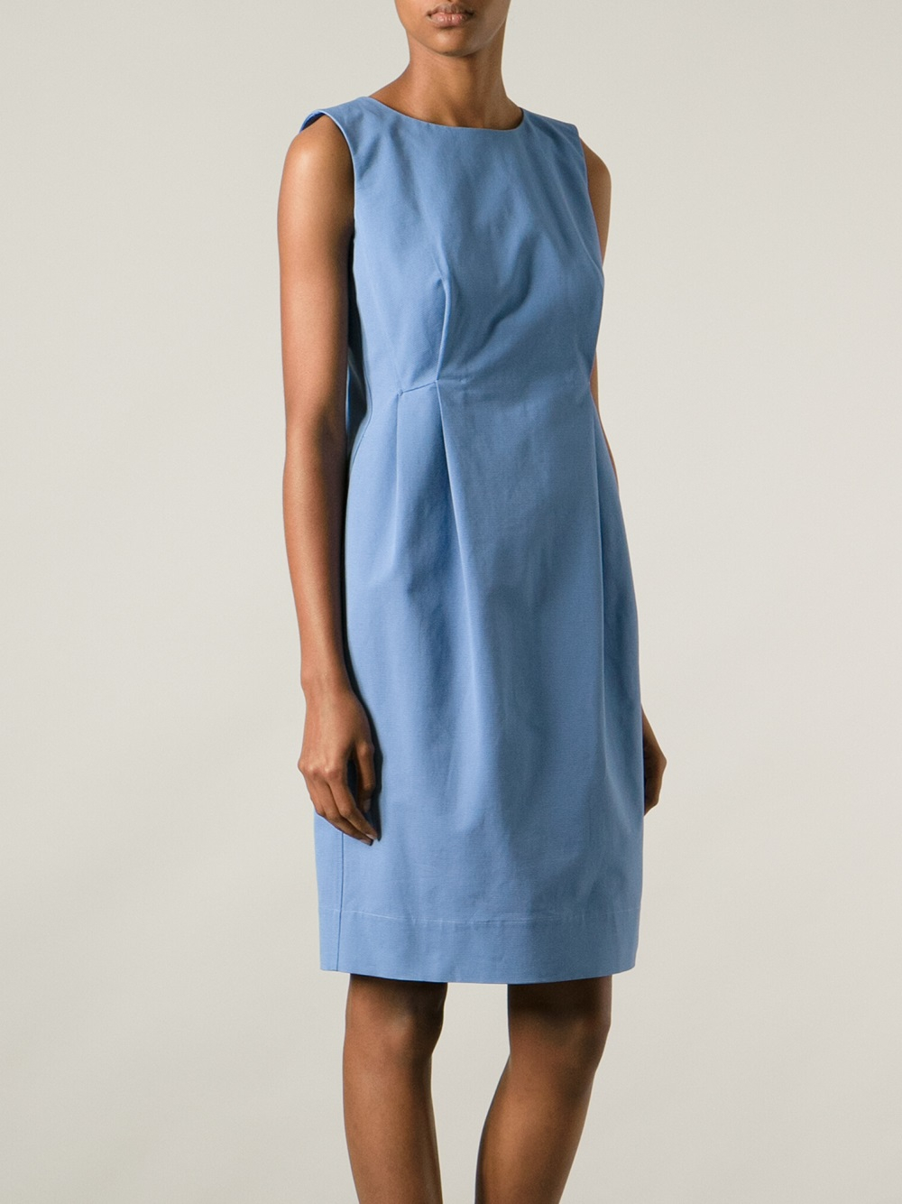 jil sander blue sleeveless shift dress product 1 20020419 2 313140667 normal