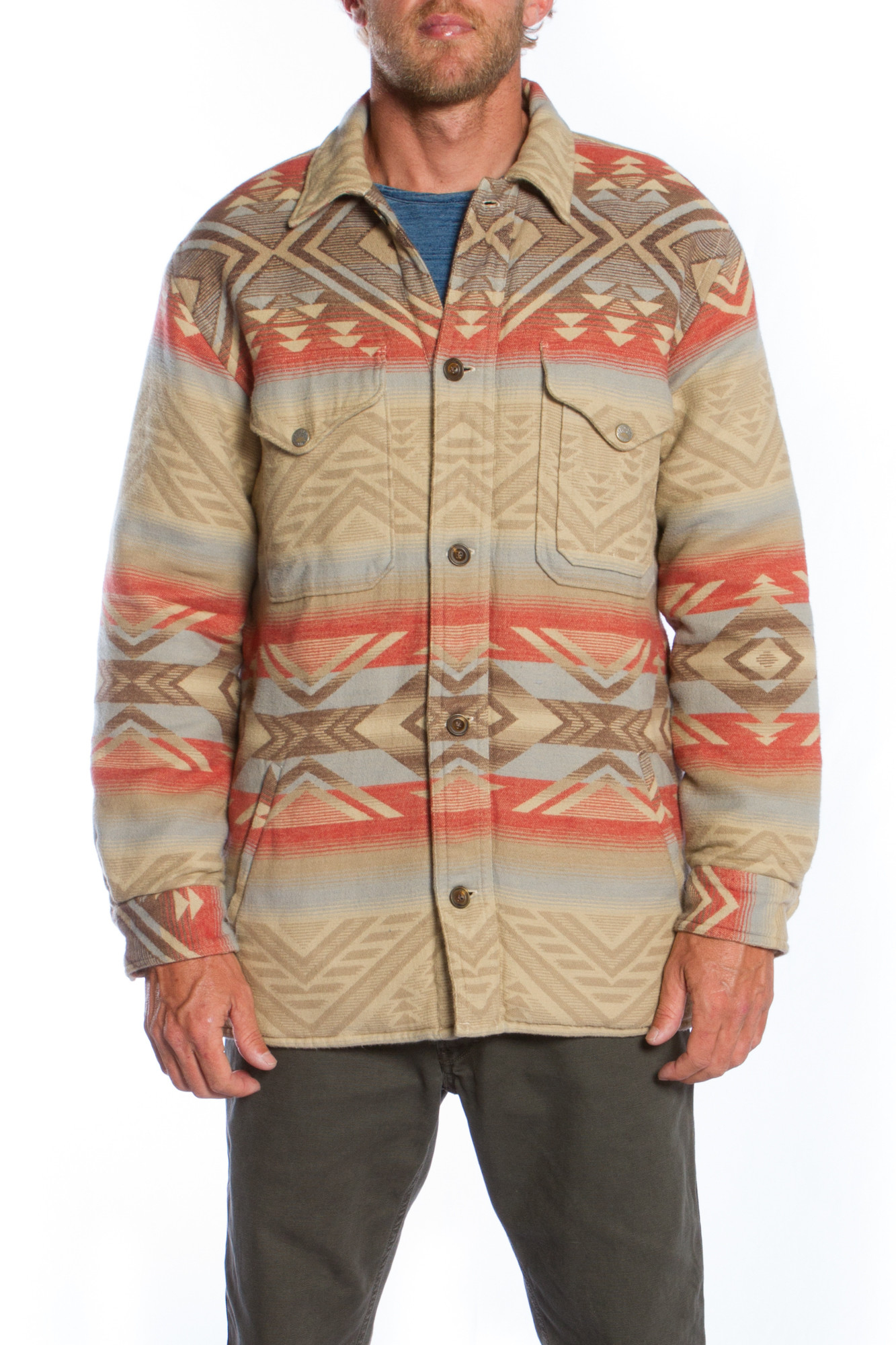 Lyst Faherty Brand Aztec Jacket in Natural for Men