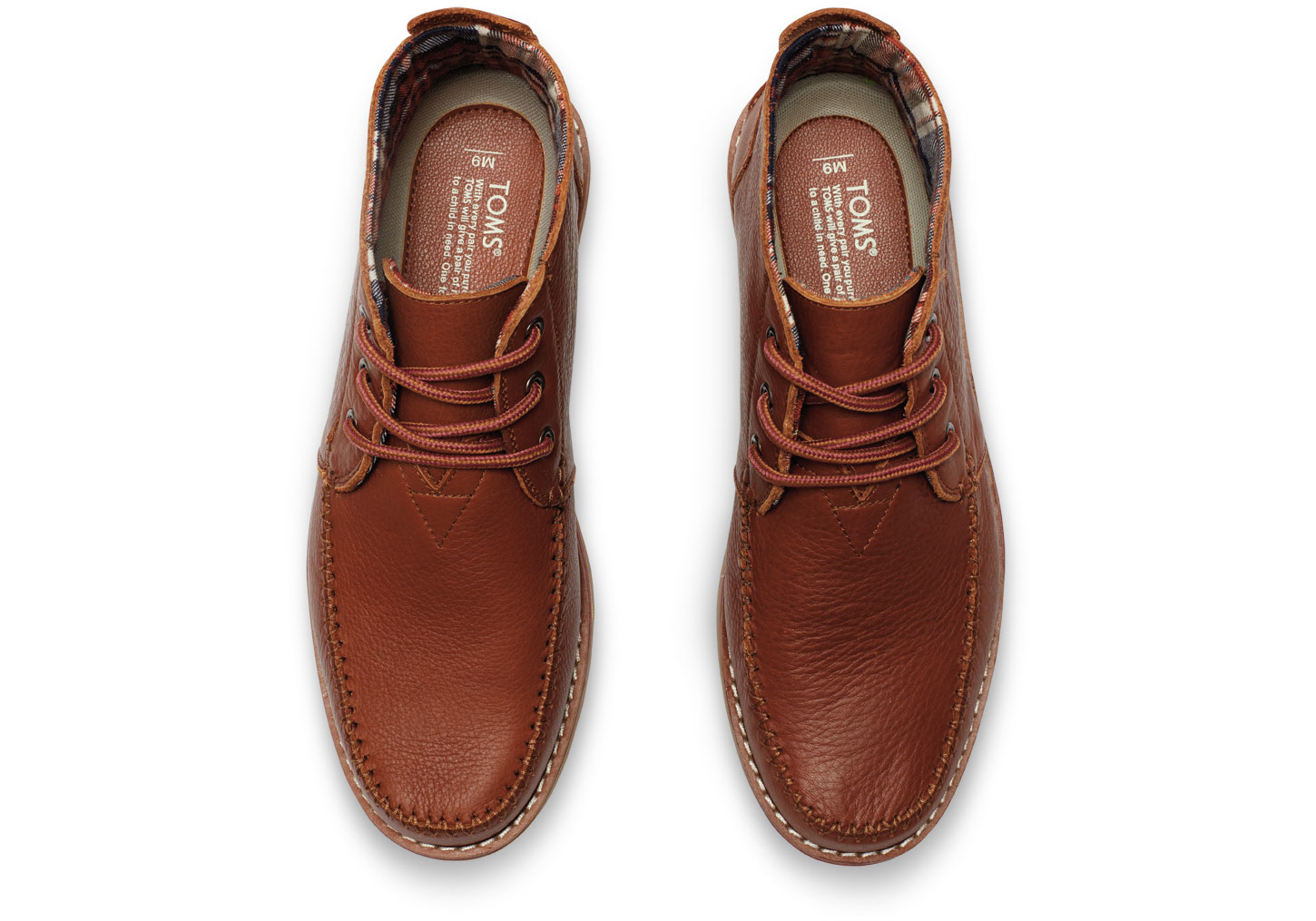 Lyst - Toms Brown Full Grain Leather Men's Chukka Boots in Brown for Men