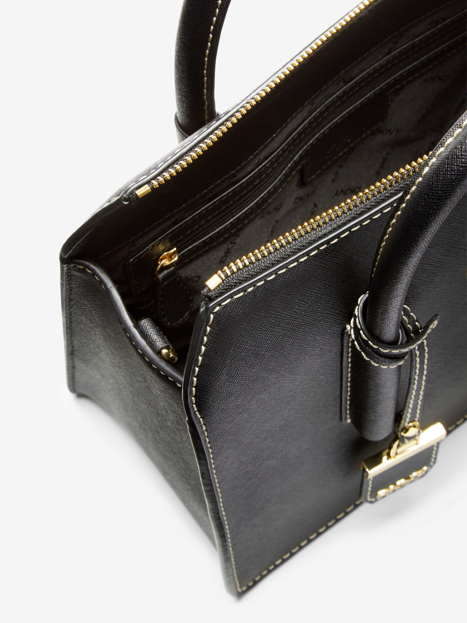 black saffiano satchel