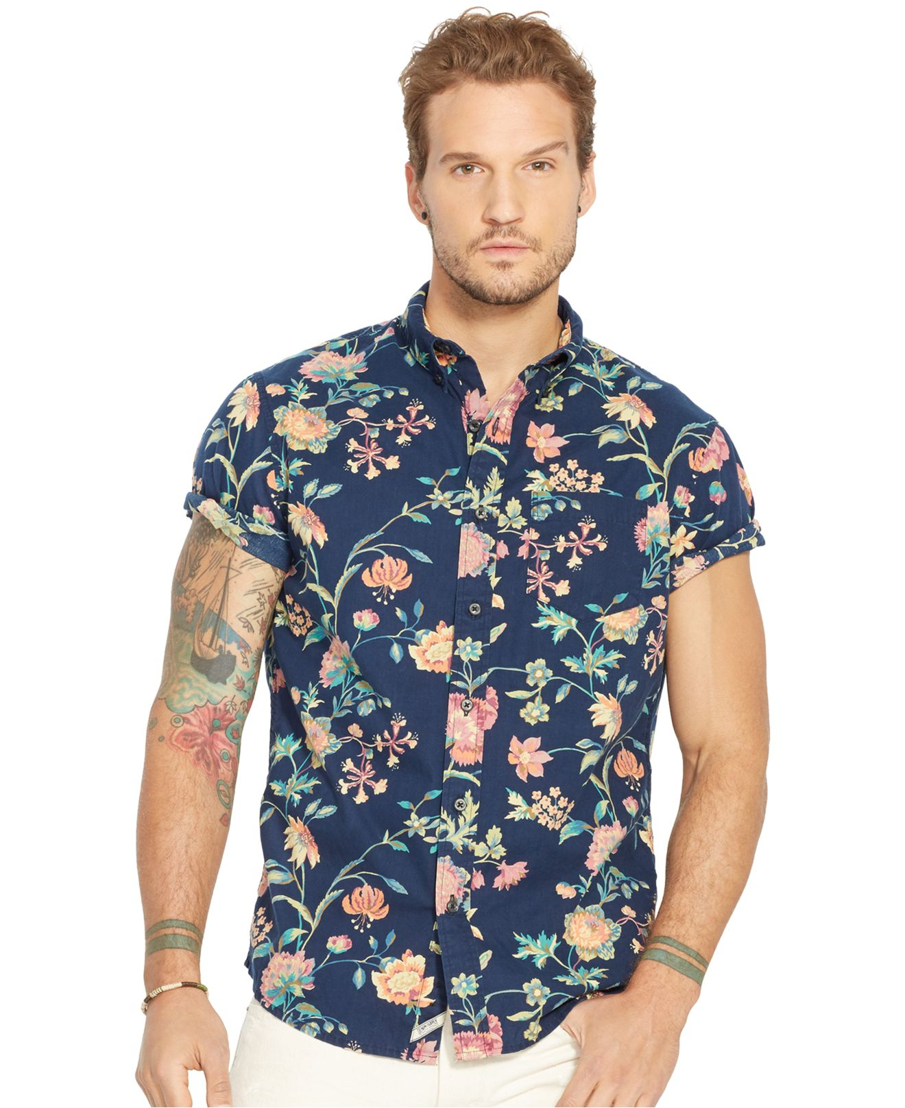 Lyst - Denim & Supply Ralph Lauren Floral Poplin Sport Shirt for Men