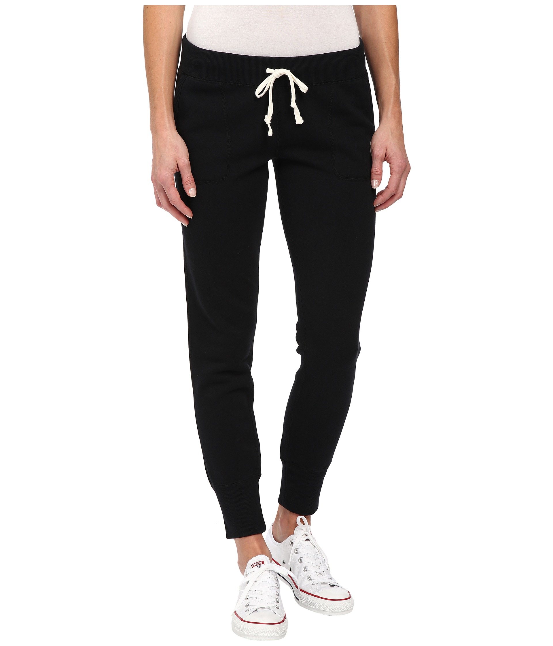 Lyst - Converse Global Fit Core Signature Fleece Pants in Black Gallery