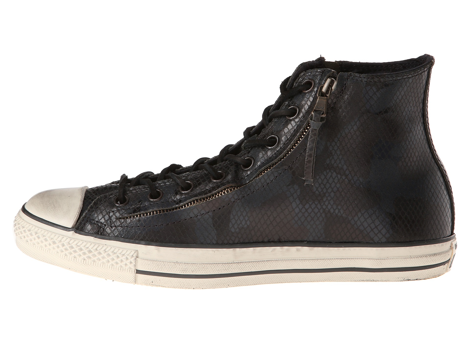 Converse Chuck Taylor All Star Double Zip Hi Snake Emboss in Black ...