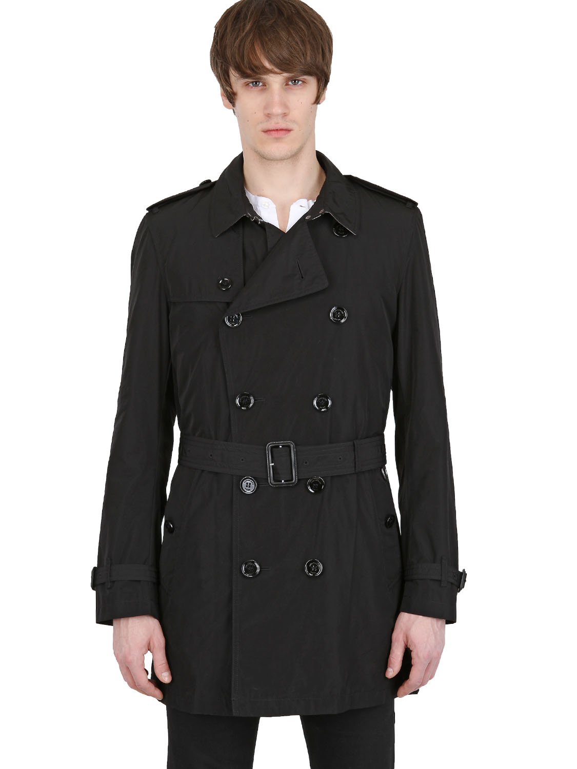 Lyst - Burberry Brit Nylon Trench Coat With Quilted Vest in Black for Men
