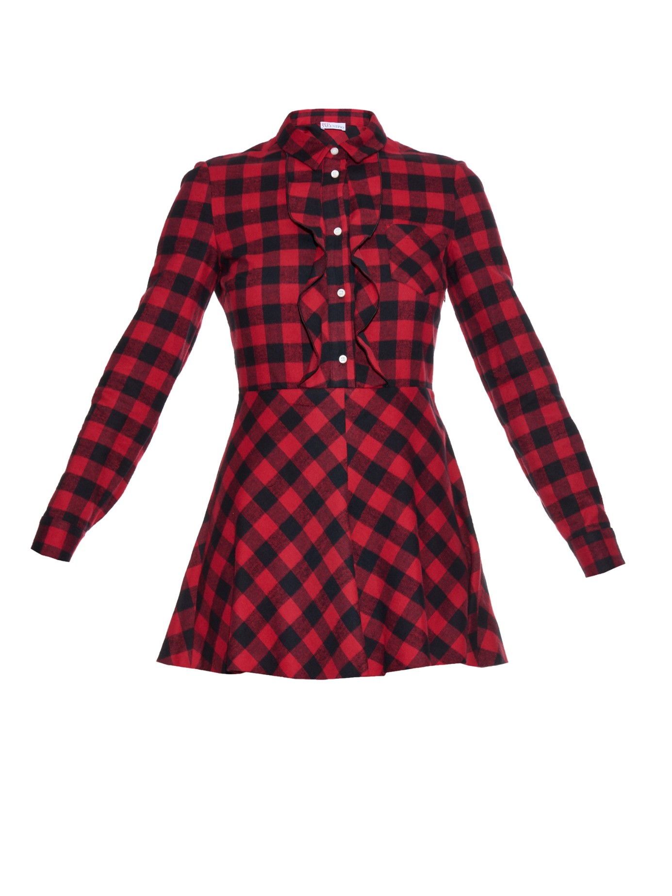 flannel mini dress