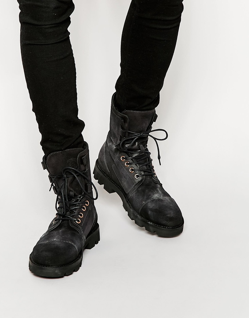 Diesel D-hartt Boots in Black for Men | Lyst