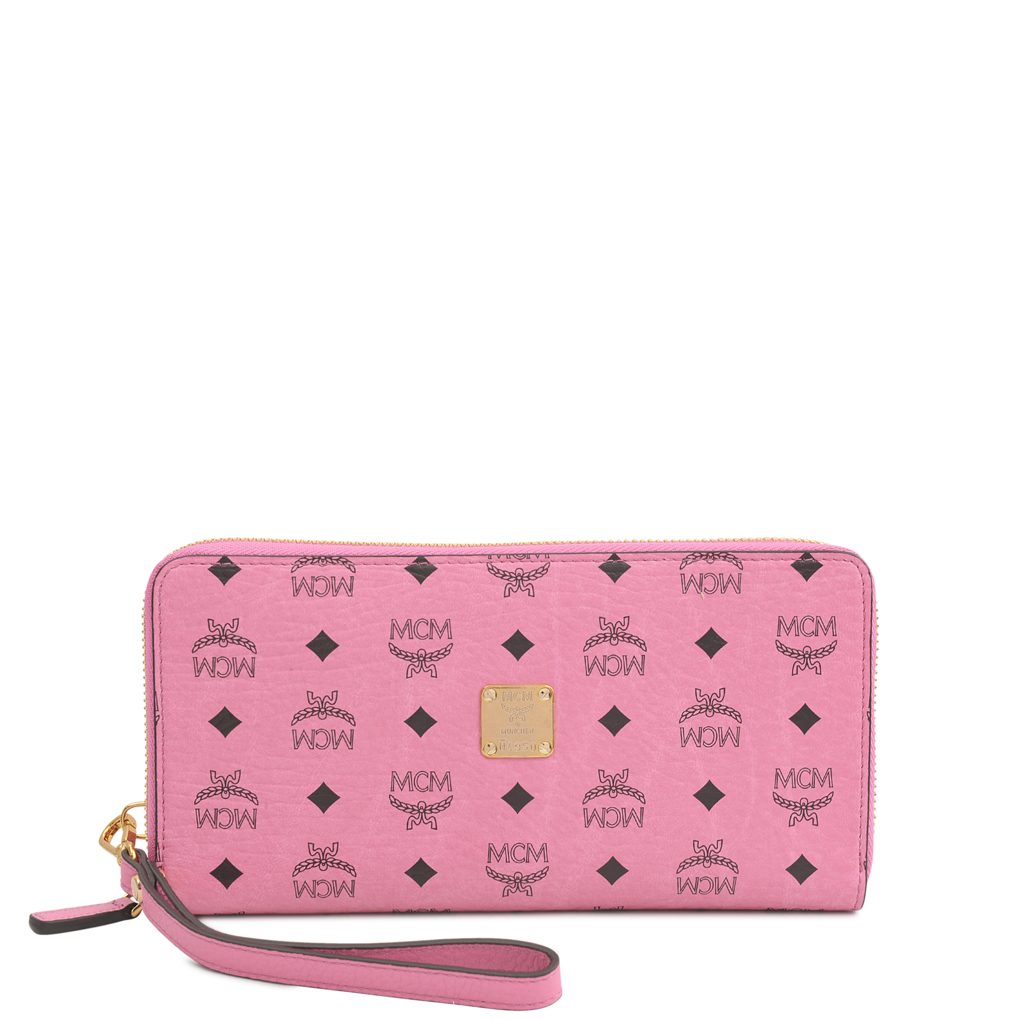 Mcm Visetos Zip Colour Wallet in Pink | Lyst