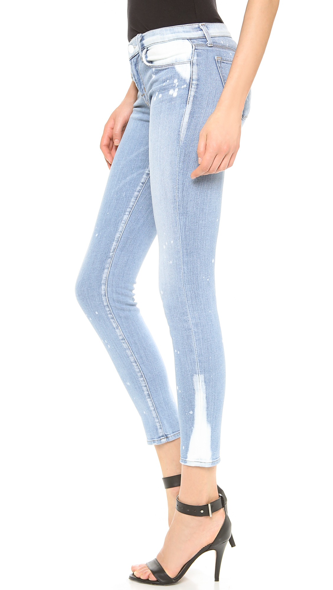 Lyst J Brand 910 Low Rise Skinny Jeans Zephyr In Blue