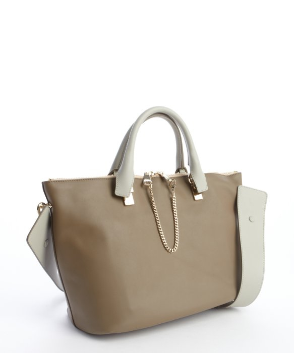 Chlo Taupe Leather Baylee Convertible Tote in Beige (taupe) | Lyst  