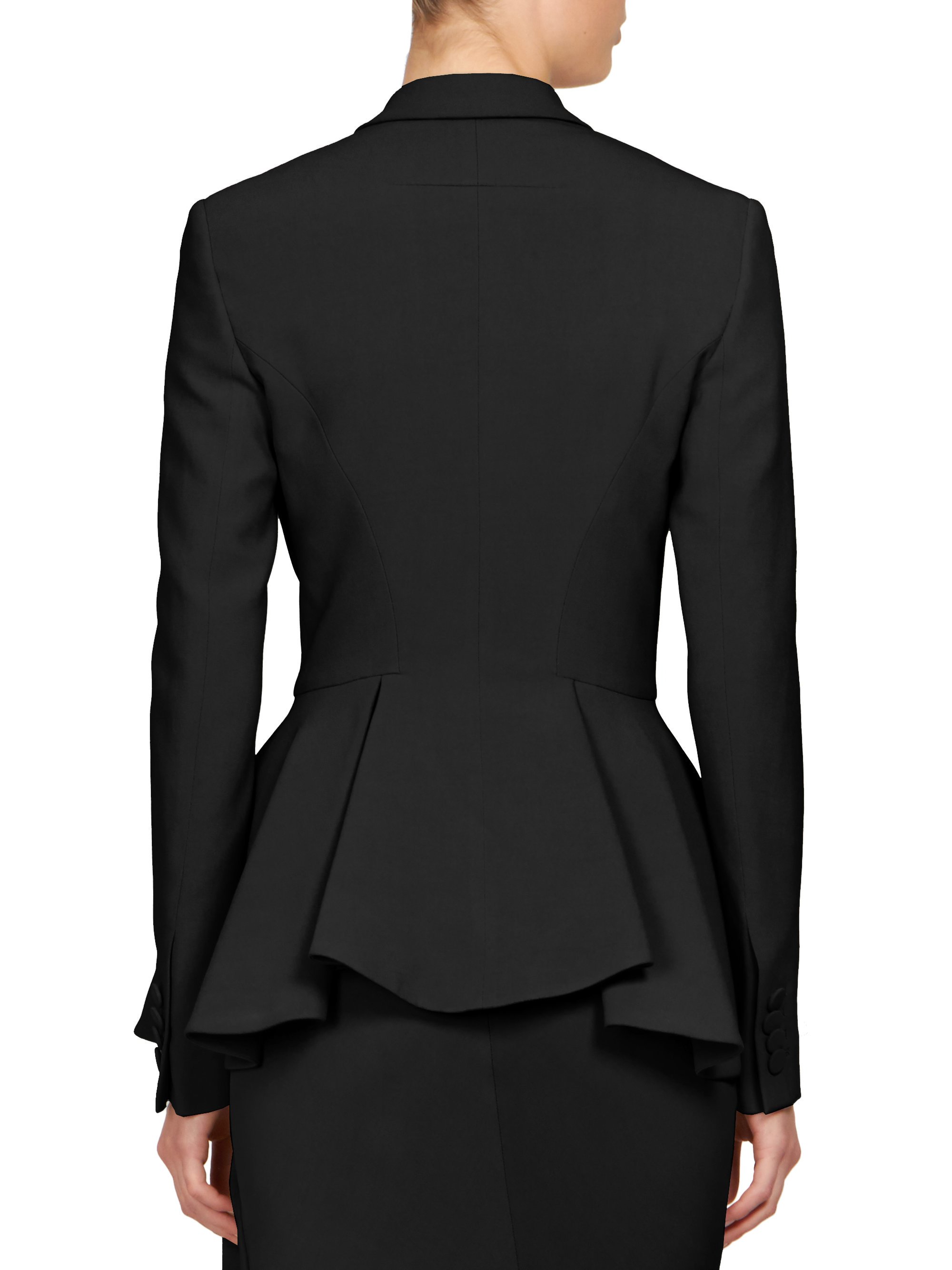 Lyst Givenchy Cady Peplum Blazer In Black