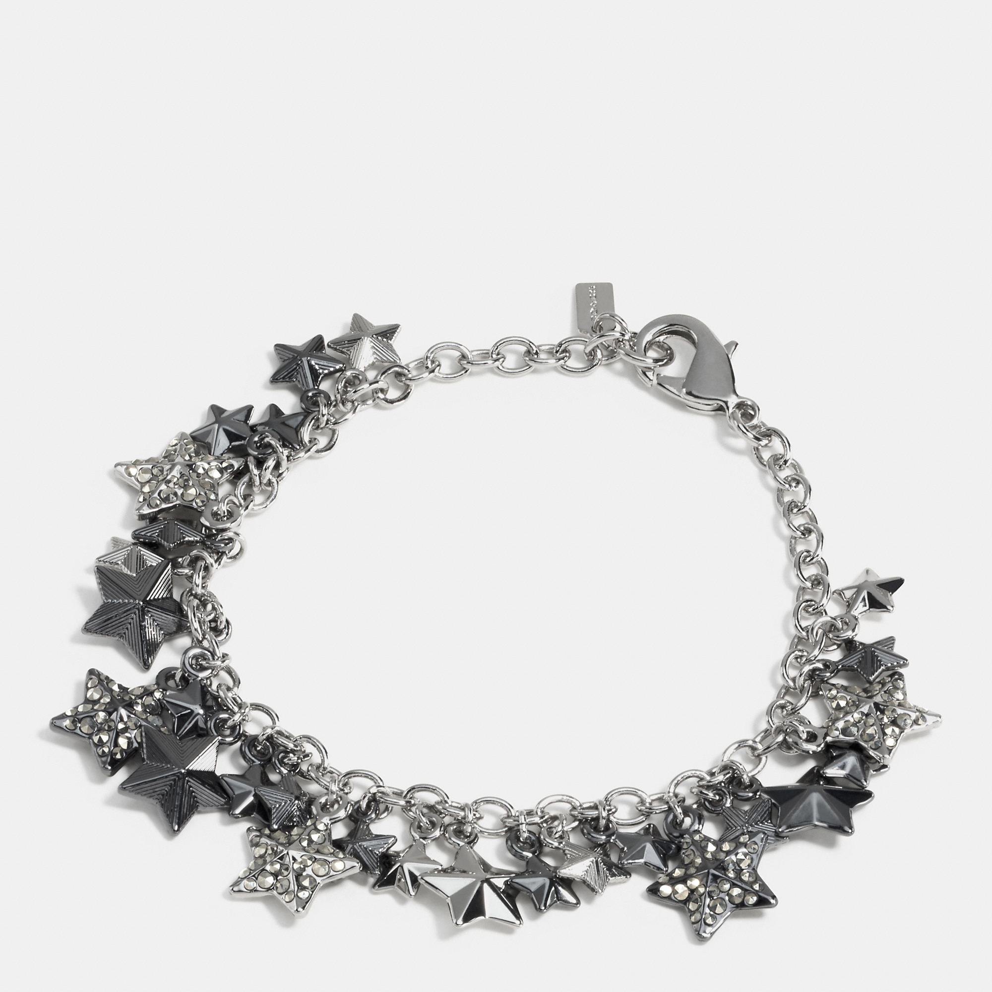 Lyst Coach Pave Metal Stars Charm Bracelet In Metallic Gallery Women S Charm Bracelets