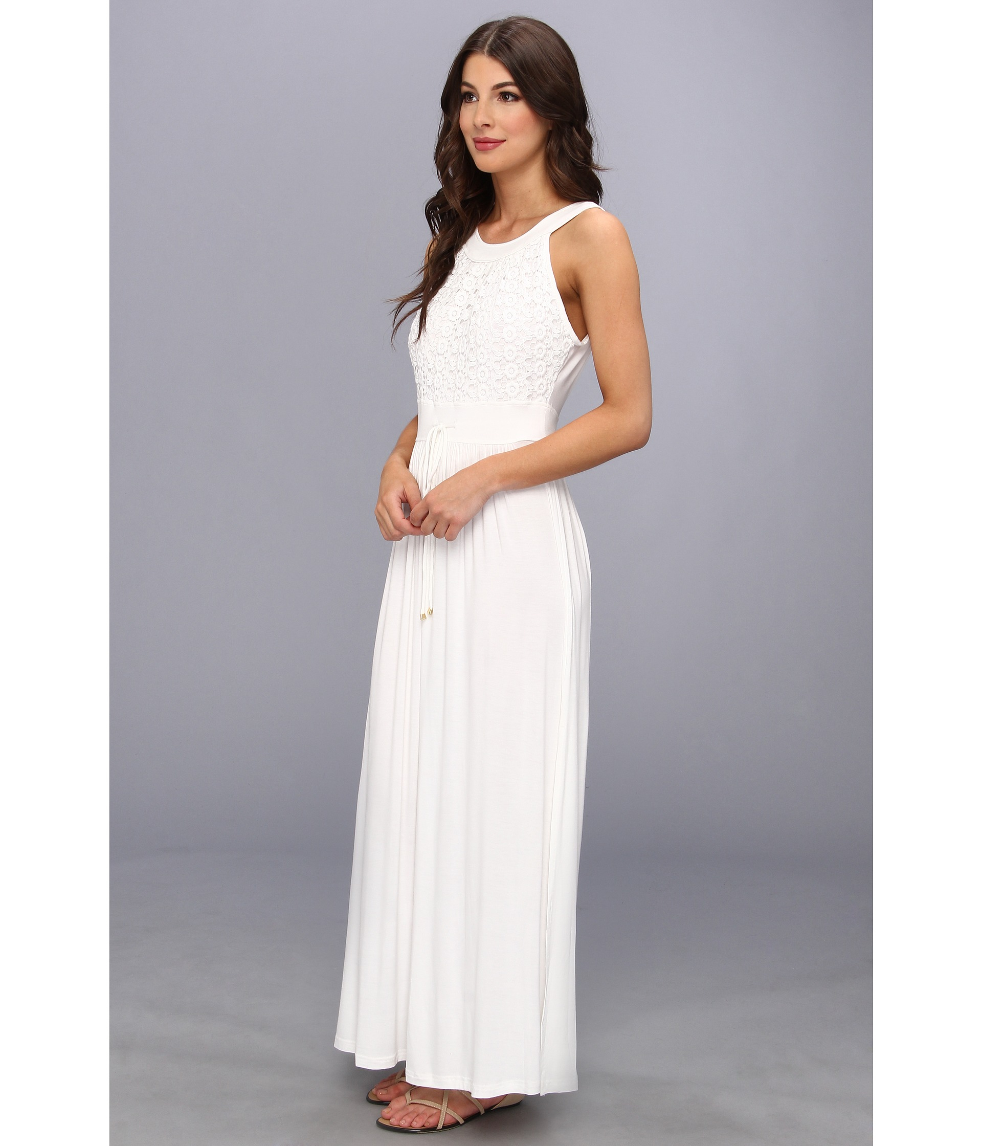 calvin klein white maxi dress