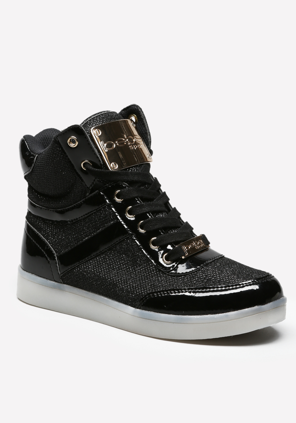 Lyst - Bebe Krysten High Top Sneakers in Black