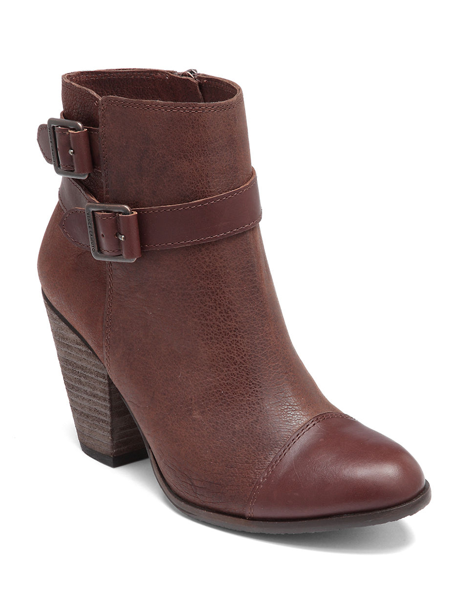 Vince Camuto Hasia Suede Ankle Boots in Brown | Lyst