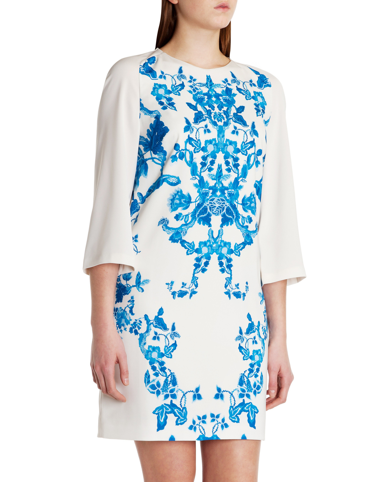 Ted Baker China Blue Print Tunic Dress In Natural Lyst Gallery