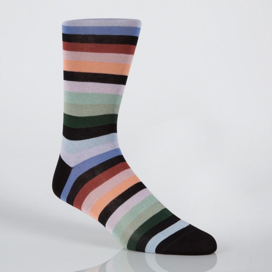 Lyst - Paul Smith Men's Multi-coloured 'mainline-stripe' Socks for Men