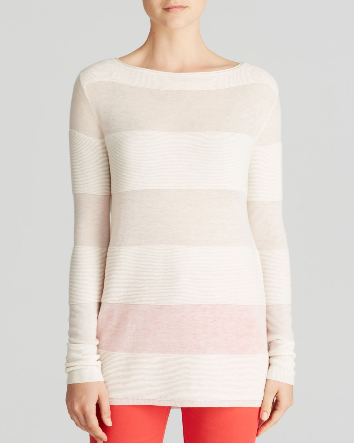 Vince Sweater Ottoman Stripe in White (Off White) Lyst