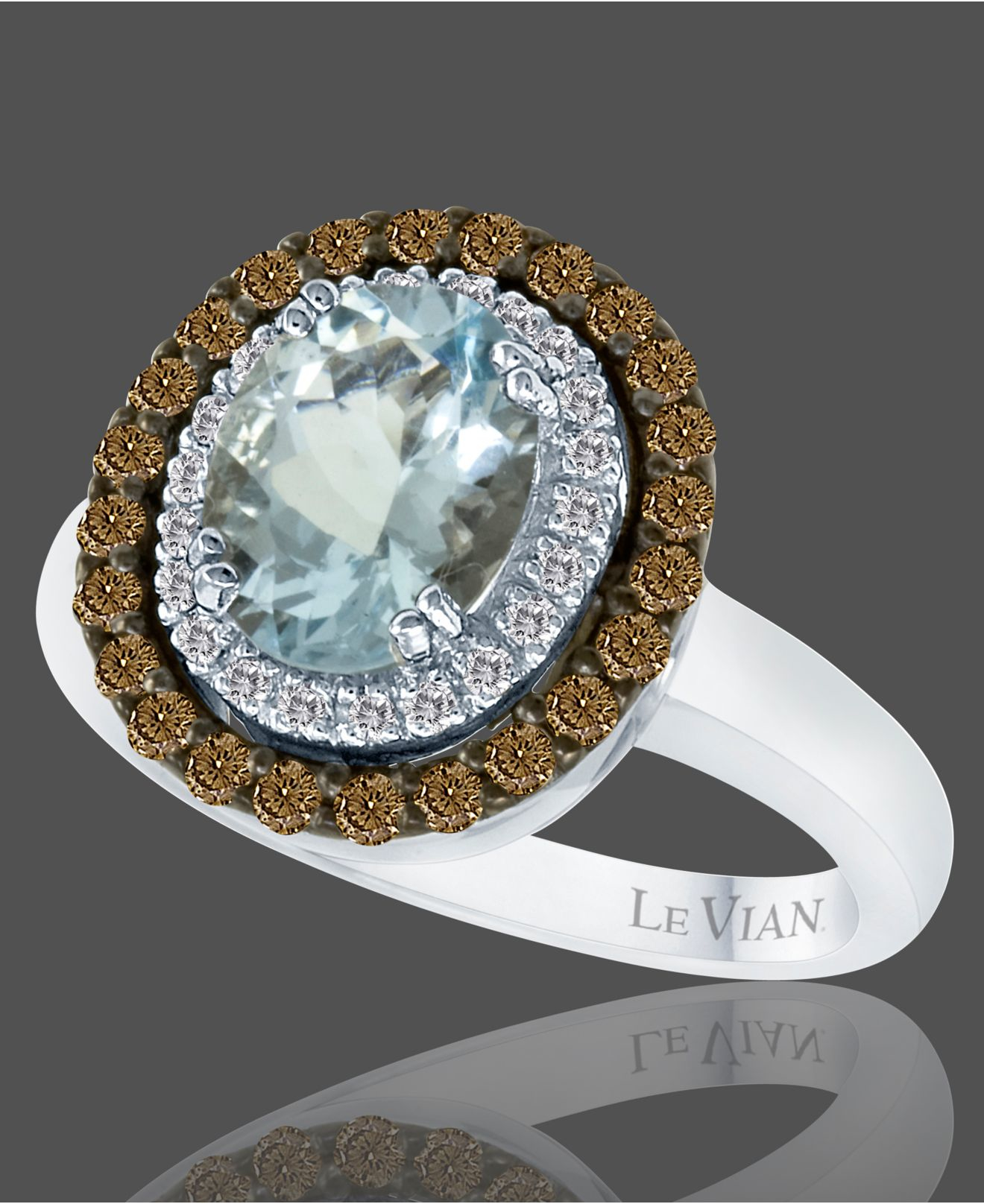 Le vian Aquamarine (12/5 Ct. Chocolate Diamond (1/2 Ct. T.w.) And