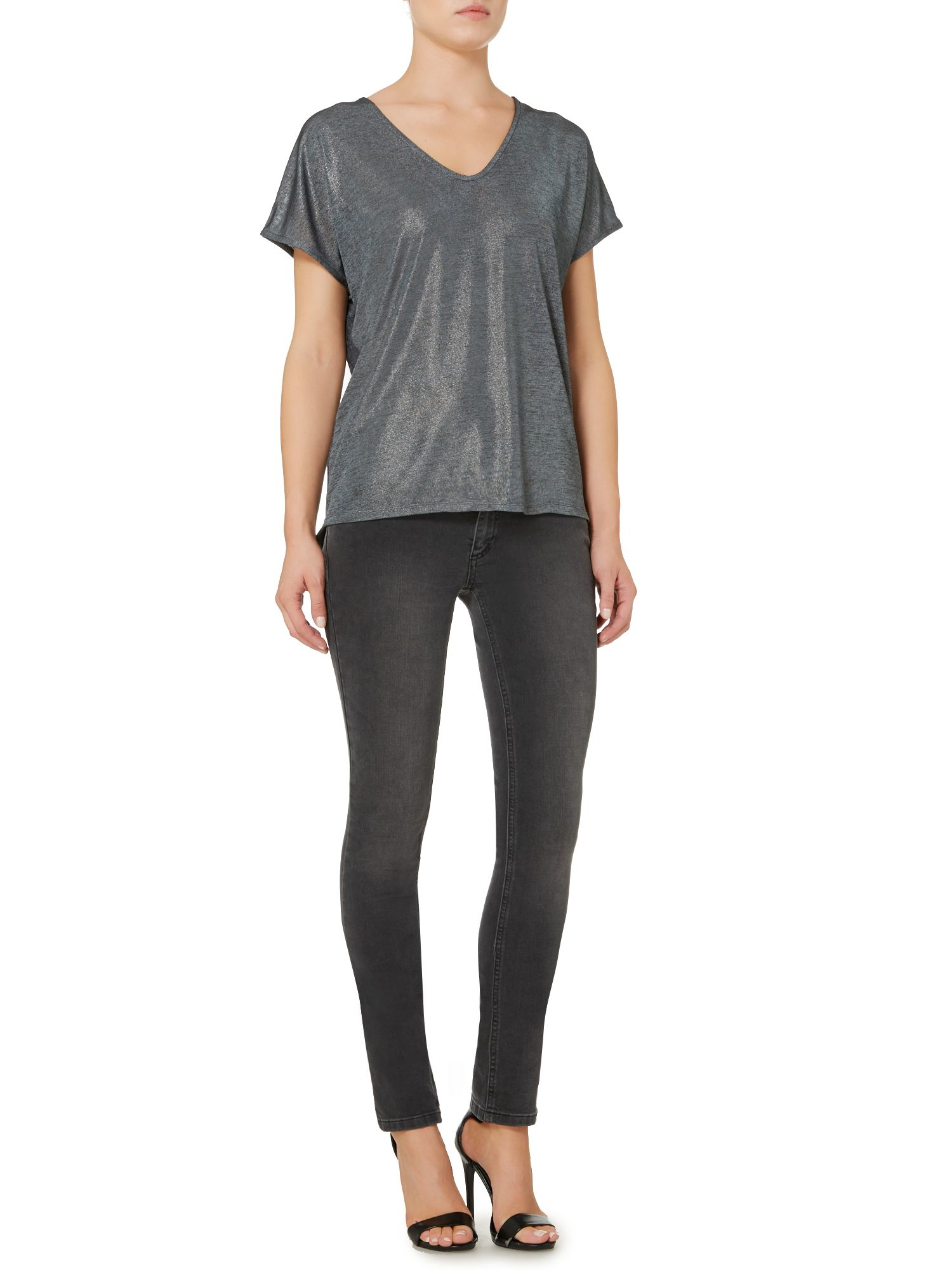 linea weekend lunar drape back top in gray grey lyst linea weekend lunar drape back top in gray grey lyst