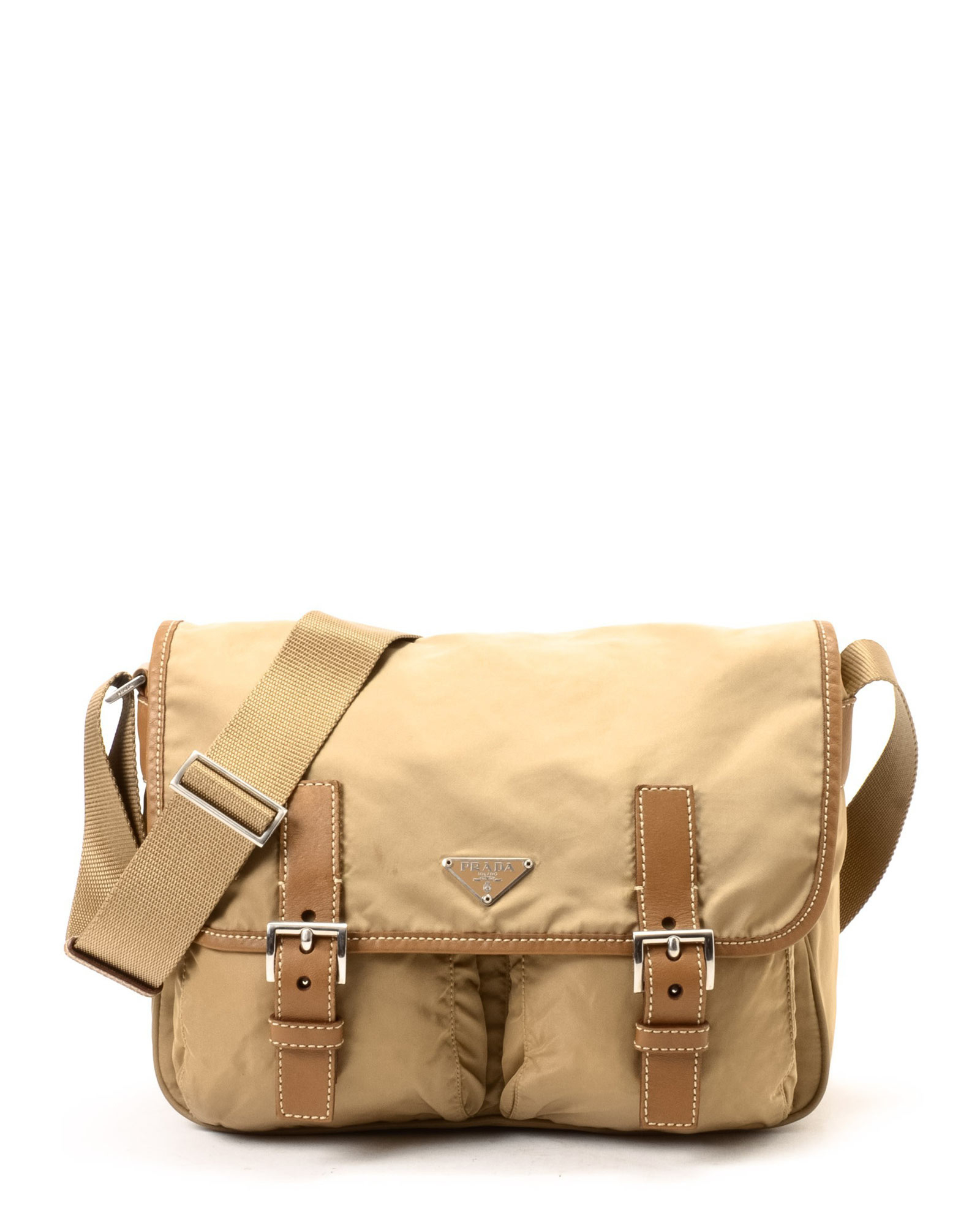 Prada Messenger Bag - Vintage in Beige | Lyst  
