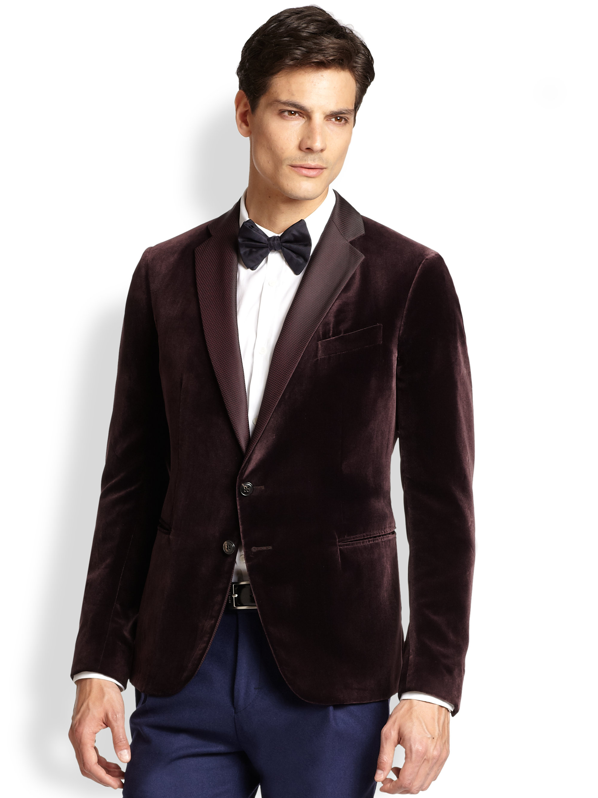 Armani Velvet Dinner Jacket in Purple for Men (DARK-PURPLE) | Lyst