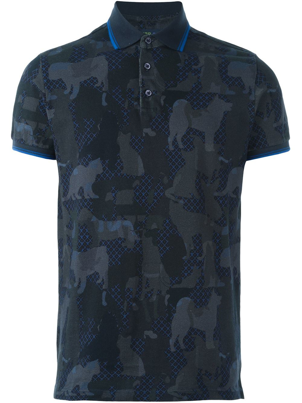 animal print polo shirt