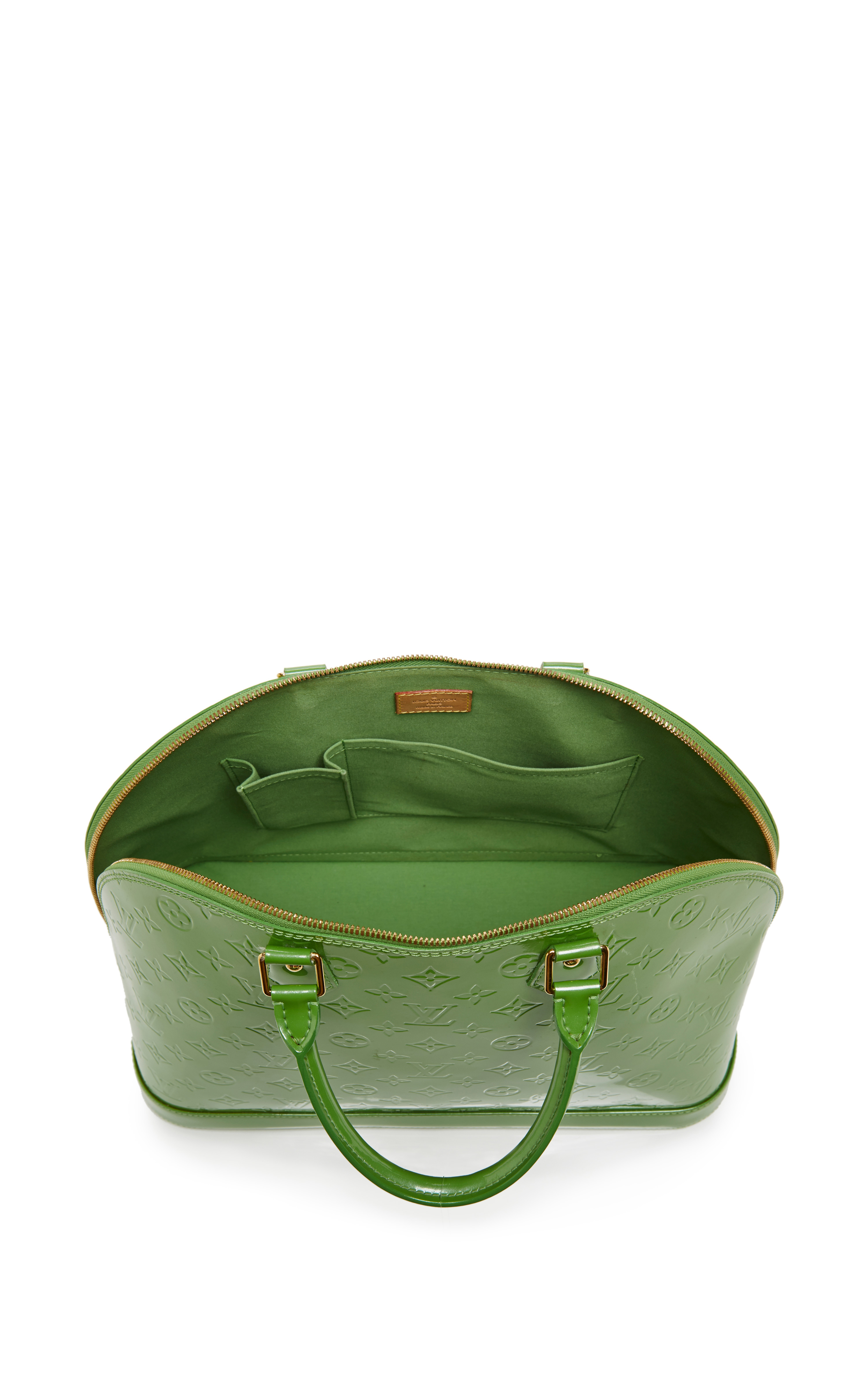 Lyst - Louis Vuitton Green Vernis Alma Gm in Green